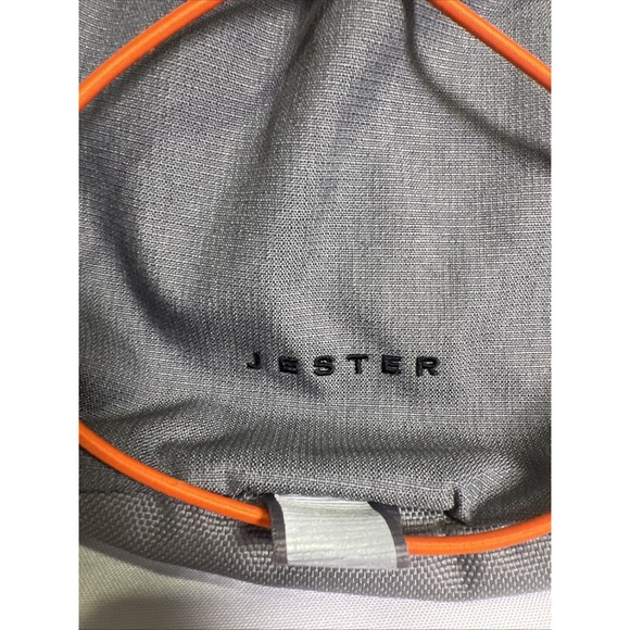 Men's The North Face Jester Flexvent Day Pack Backpack Laptop Bag Grey W/ Orange - Picture 3 of 16